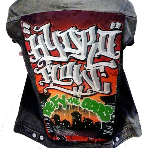 Custom Graffiti Denim Jacket Your Name On A Jacket Etsy