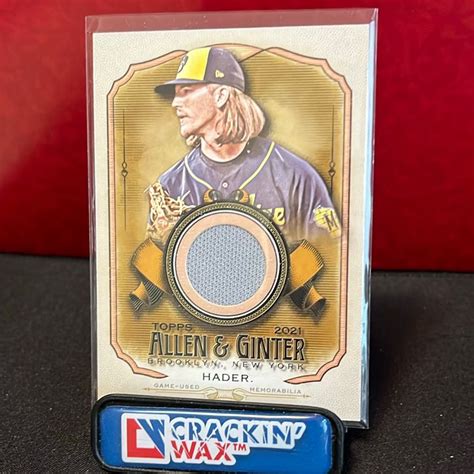 Josh Hader Topps Allen Ginter Relic Card Milwaukee Brewers