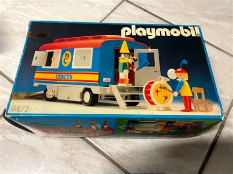 PLAYMOBIL 3477 RIMORCHIO Clown Caravan Circo 1982 Vintage Con