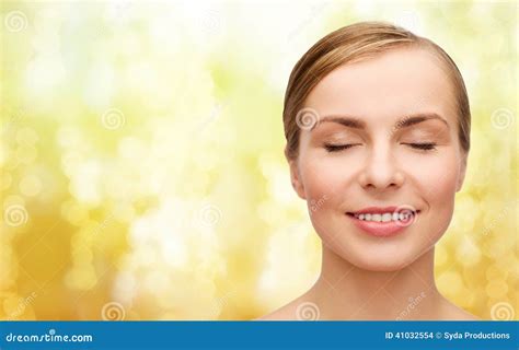 Face Of Beautiful Woman With Closed Eyes Stock Photo Image Of Looking