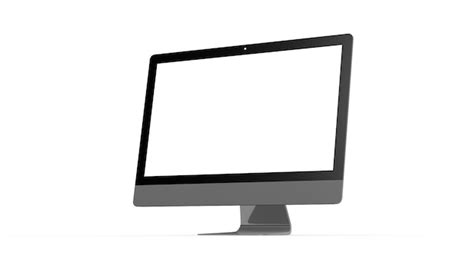 Premium Photo | A flat monitor white screen computer, pc display ...