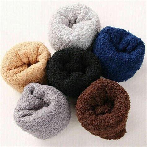 6 Pairs Cosy Bed Socks Mens Fluffy Home Sock Thick Indoor Winter Warm