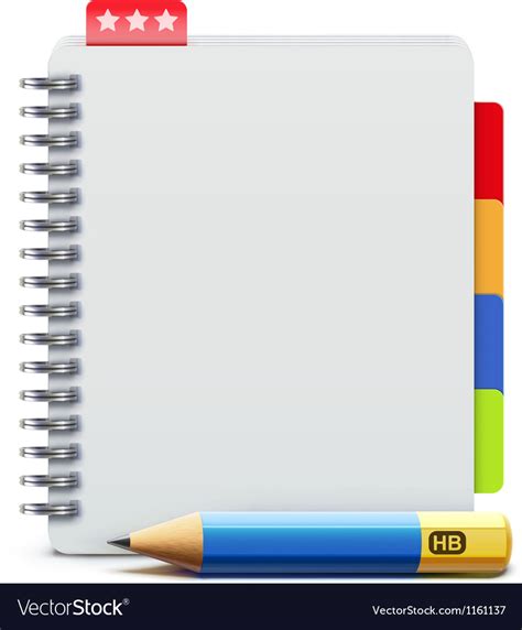 Spiral Notebook Royalty Free Vector Image Vectorstock