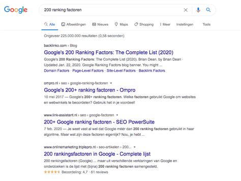 De Mythe Over Googles 200 SEO Factoren Optimus Online