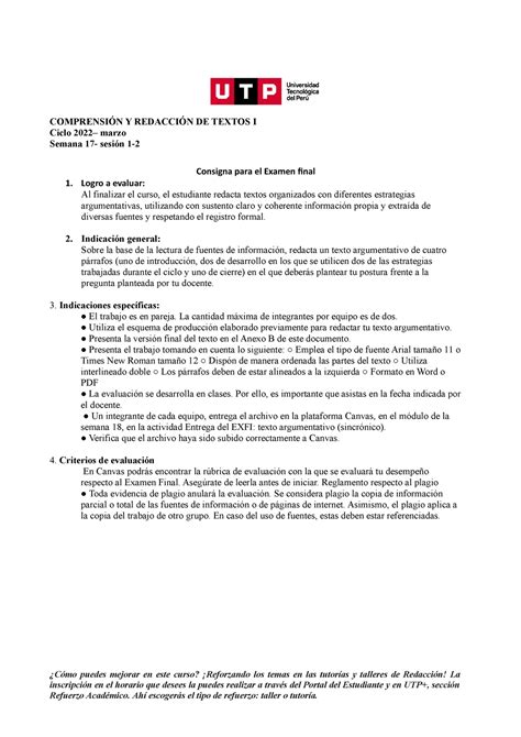 S17 s1 s2 Esquema para Examen Final material 2022 marzo COMPRENSIÓN