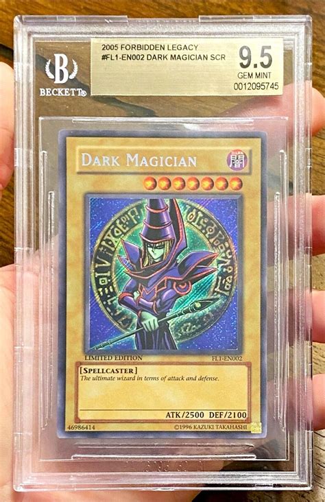 2005 Yu Gi Oh Forbidden Legacy DARK MAGICIAN FL1 EN002 Secret Rare BGS