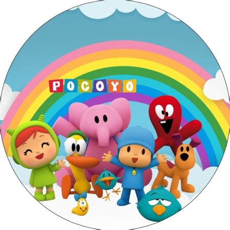 Painel Redondo Tecido Sublimado D Pocoyo Frd Felicit