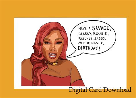 Megan Thee Stallion Birthday Card Digital Download Etsy Australia