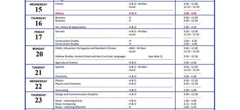 This Timetables For Leaving Cert And Junior Cert 2022 Have Been Released