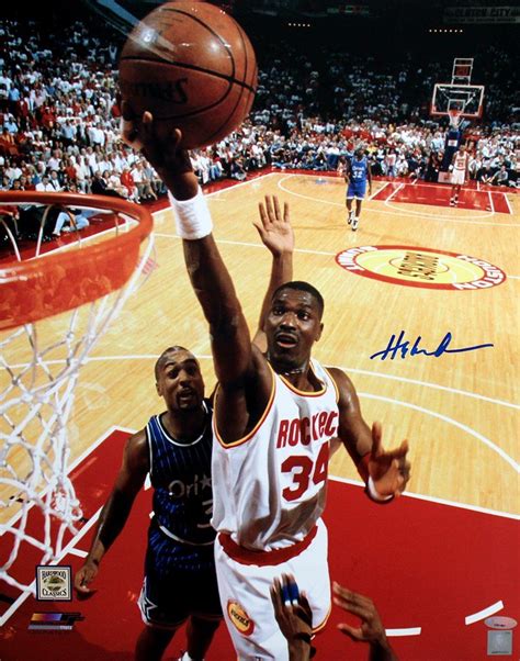 Hakeem Olajuwon Autographed Houston Rockets Photo Hakeem Olajuwon