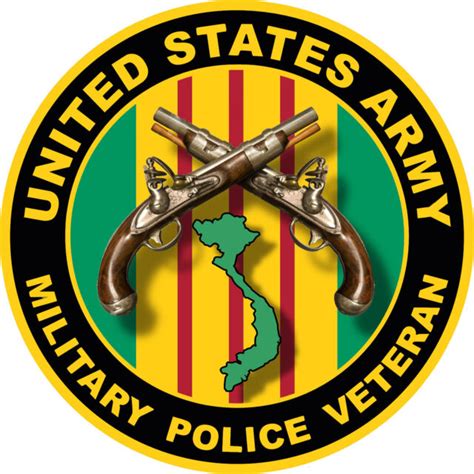 Vietnam Veteran Sticker Decal Military Police Vietnam War Mp Car Truck