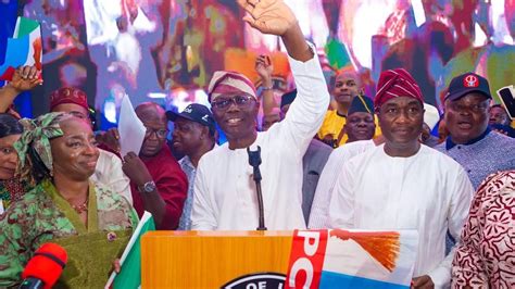 Moment Gov Babajide Sanwo Olu Celebrate His Victory And Reassure Lagosians On His Second Term