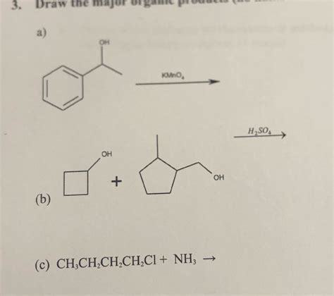 Solved Pls Help Me With These Draw The Major OH H SO OH OH B