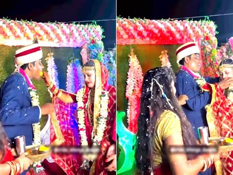 Trending Today Dulha Forcing Dulhan On Wedding Stage Shocking Video Viral Video शादी के स्टेज