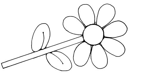 Black And White Flower Outline | Free download on ClipArtMag