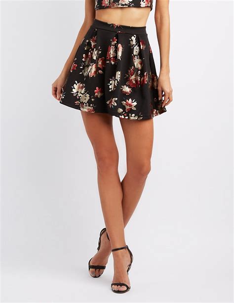 Metallic Floral Skater Skirt Floral Skater Skirt Skater Skirt Skirts