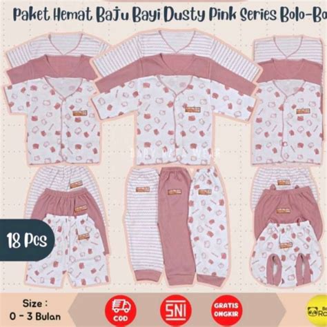 Promo Pcs Setelan Baju Bayi Baru Lahir Paket Lahiran Pink Diskon