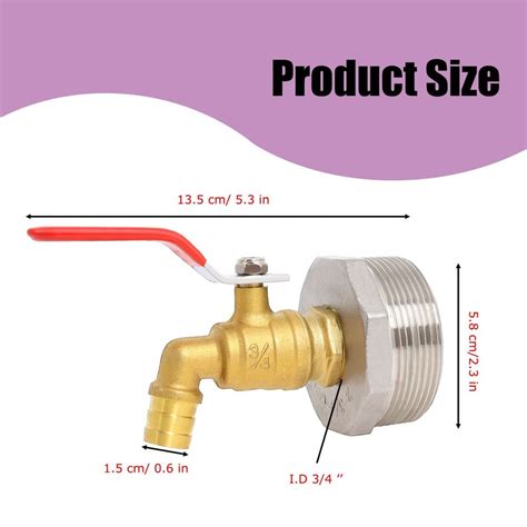 Gallon Drum Spigot Brass Barrel Faucet With Epdm Gasket For