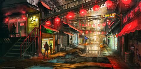 Wallpaper Video Game Cityscape Malam Karya Seni Final Fantasy Vii