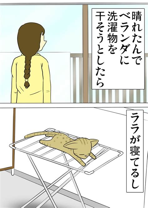 猫と洗濯干し（過去作品） 猫の漫画とケモナーの漫画が見れるブログ