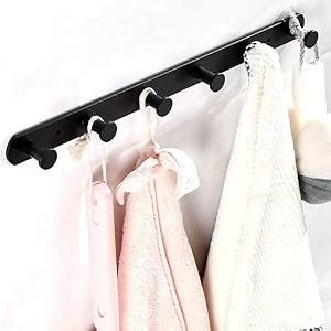 Bigbig Home Black Towel Hook Bathroom Wall Hook Rack With Hooks