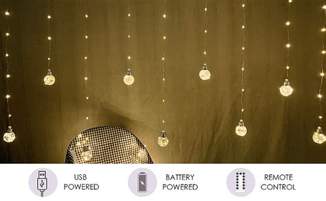 Amazon YOLIGHT Wishing Ball Curtain Lights 200 LED Window Curtain