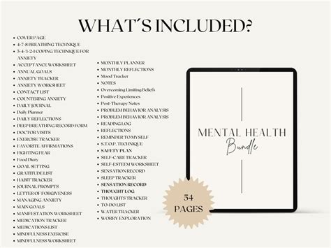 Editable Mental Health Therapy Planner Canva Template Pack Mental