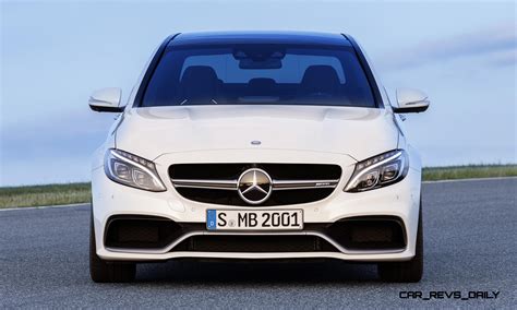 510hp 3 9s 2015 Mercedes Amg C63 S Makes Paris Debut With Red Lipped Styling Accents