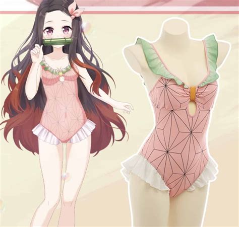 Demon Slayer Nezuko Kamado Swim Costume Version Cosplaynow