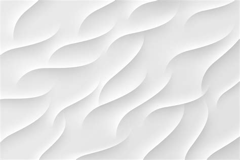 Abstract 3D waves ripples pattern on white background. Gray curve wave lines texture with light ...