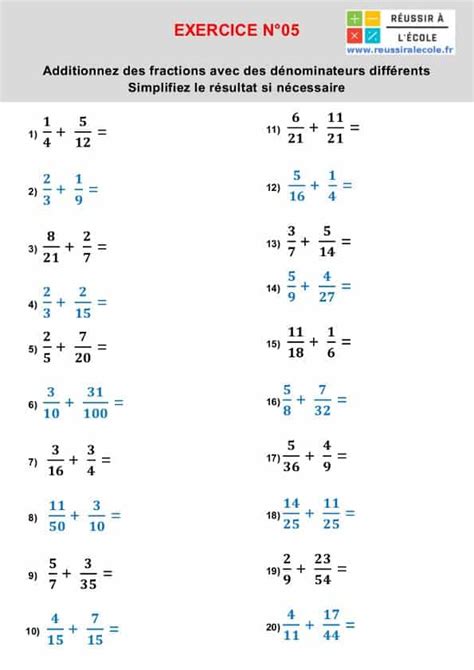 Exercice Fraction Cm A Imprimer