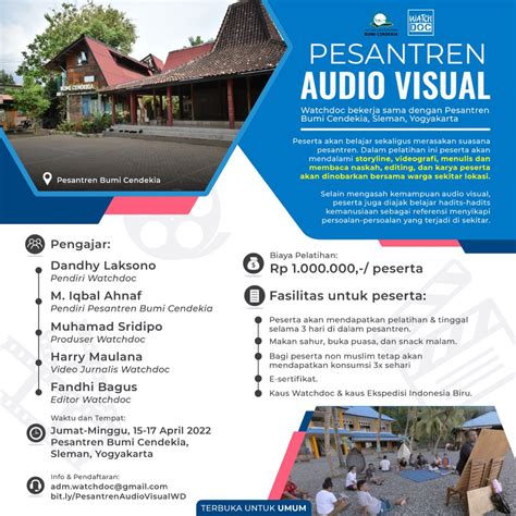 WatchdoC Documentary On Twitter Kuota Peserta Pesantren Audio Visual