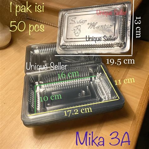 Jual Mika 3 A Tray Mika Kue 3A Mika Mega 3A Isi 100 Pcs Mika Nasi