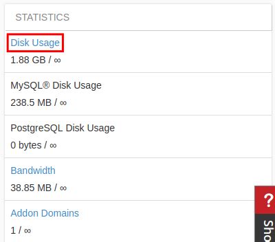 How To View Disk Usage In CPanel InMotion Hosting