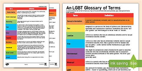 An Lgbt Glossary Of Terms Teacher Made Twinkl