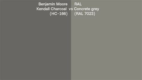 Benjamin Moore Kendall Charcoal Hc 166 Vs Ral Concrete Grey Ral 7023