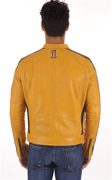 Blouson Cuir Jaune Style Motard Daytona 73 La Canadienne Blouson