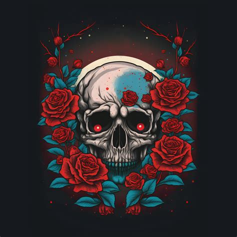 Skull With Roses