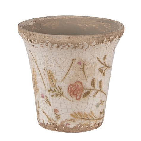 Ce S Pot De Fleurs X Cm Beige Rose C Ramique Fleurs Pot De