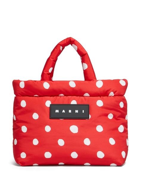 Marni Polka Dot Print Tote Bag Farfetch