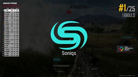 SONIQS TGLTN Shrimzy Hwinn M1ME PUBG CONTINENTAL SERIES 5 B Vs