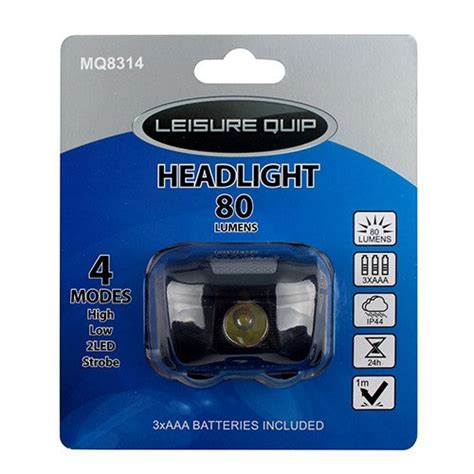 Leisure Quip Headlight 80 Lumens Strap Cura Pharm