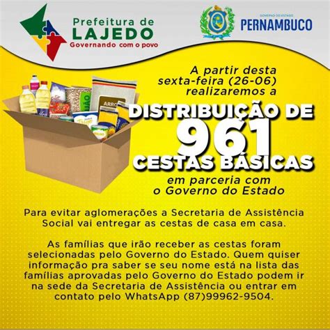 Prefeitura E Governo Do Estado V O Distribuir Cestas B Sicas