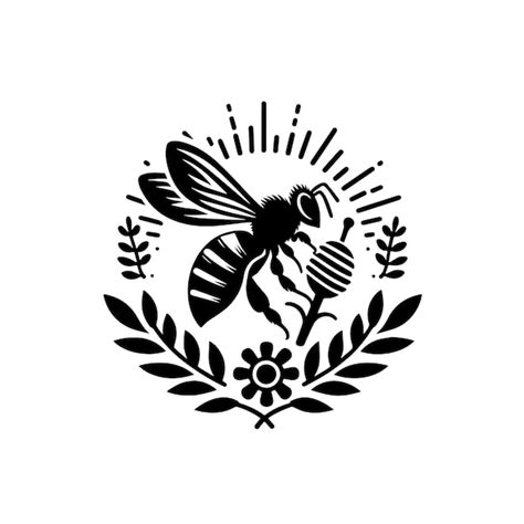 Premium Vector Honny Bees Vector Silhouette Illustration