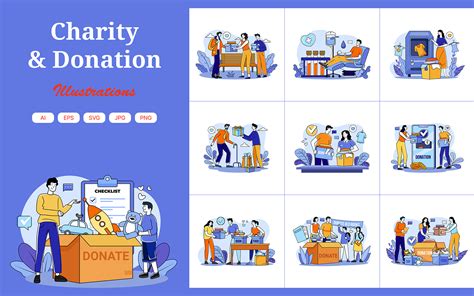 M657 Charity And Donation Illustration Pack