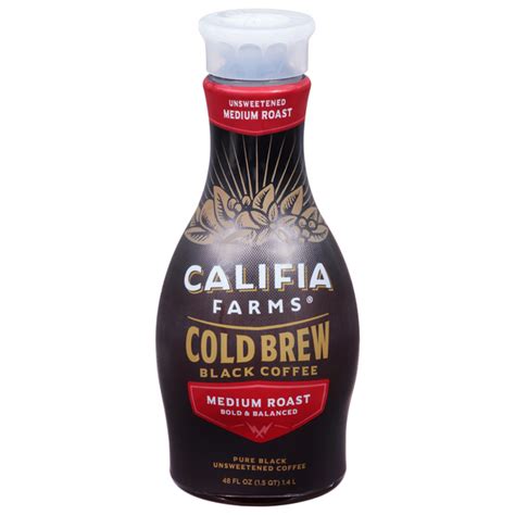 Save On Califia Farms Cold Brew Coffee Medium Roast Pure Black