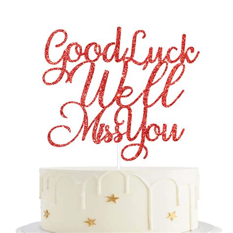 Buy Good Luck We Ll Miss You Cake Topper Congrats Grad Cake