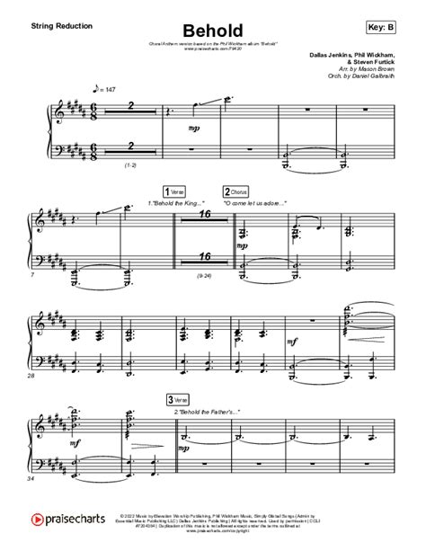 Behold Choral Anthem Satb String Reduction Sheet Music Pdf Phil