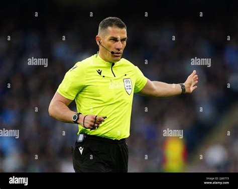 Referee Istvan Kovacs During The Uefa Champions League Semi Final