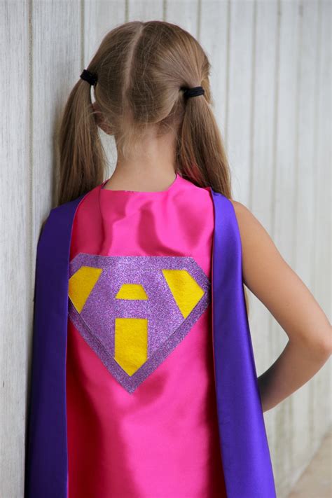 Ships Fast Girls Sparkle Custom Letter Superhero Cape Etsy